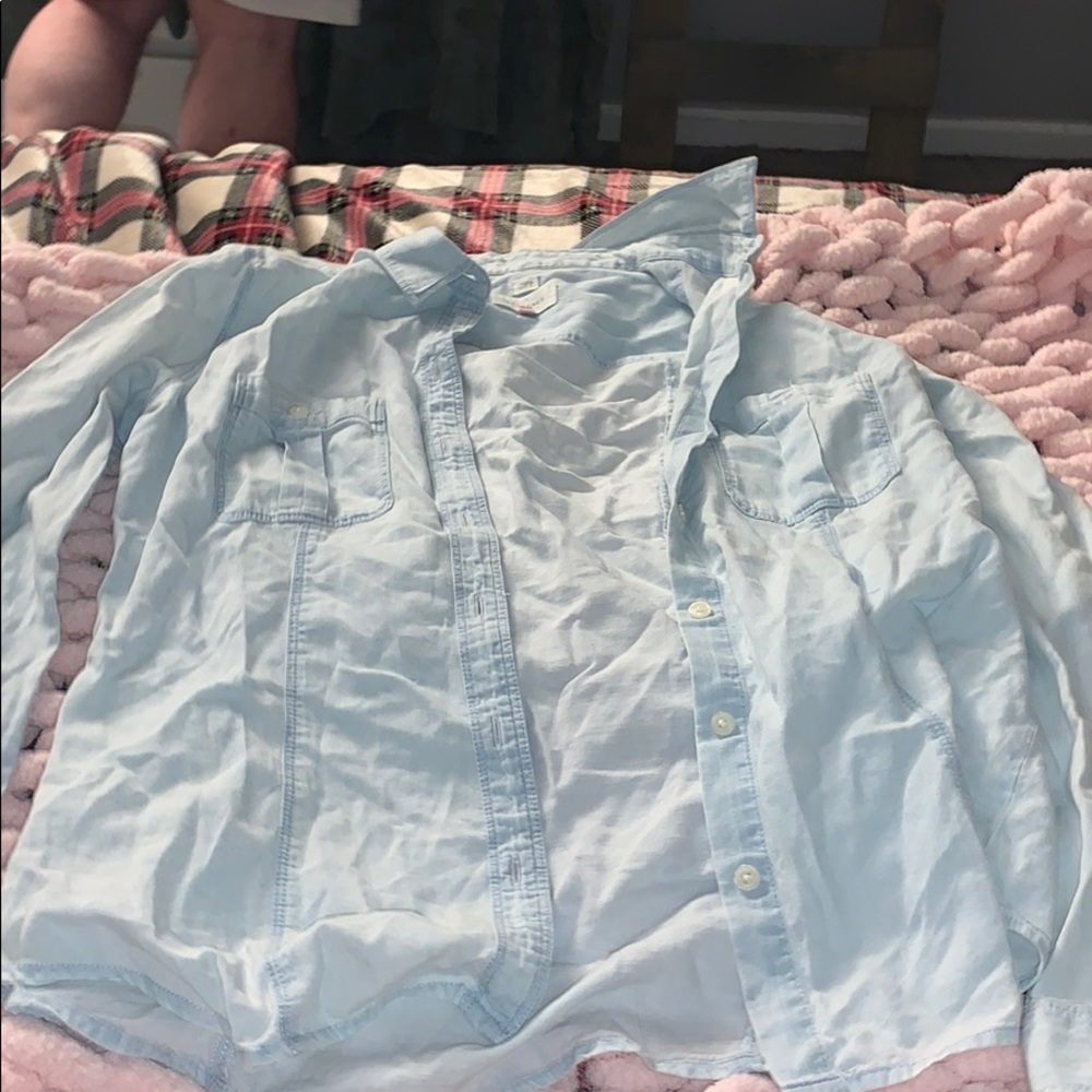 Loft light blue cardigan
